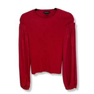 Women’s Club Monaco Sweater with Satin Sleeves SZ S